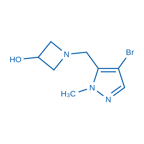 1-((4-Bromo-1-methyl-1H-pyrazol-5-yl)methyl)azetidin-3-ol 100mg