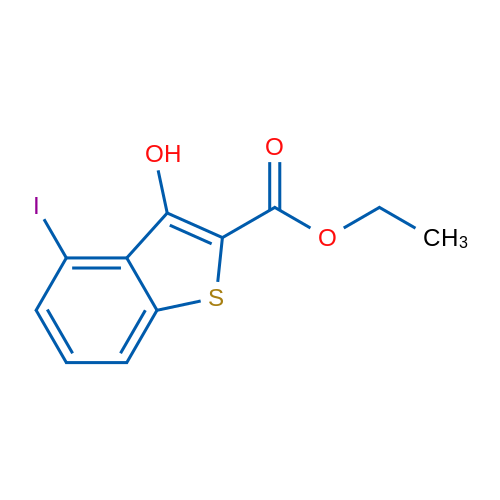 Ethyl 3-hydroxy-4-iodobenzo[b]thiophene-2-carboxylate 1g
