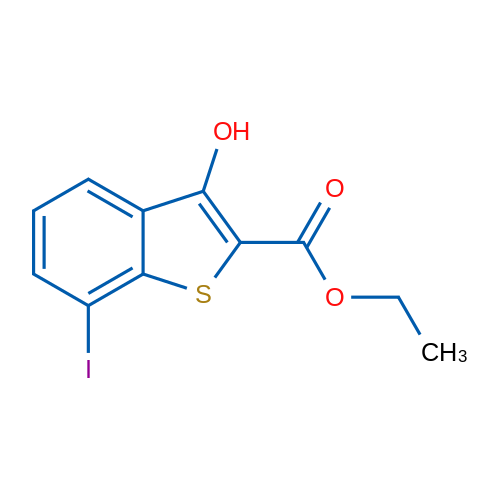 Ethyl 3-hydroxy-7-iodobenzo[b]thiophene-2-carboxylate 1g