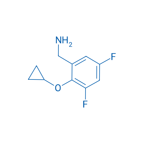 (2-Cyclopropoxy-3,5-difluorophenyl)methanamine 250mg