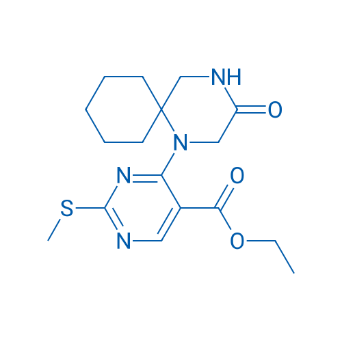 Ethyl 2-(methylthio)-4-(3-oxo-1,4-diazaspiro[5.5]undecan-1-yl)pyrimidine-5-carboxylate 5g