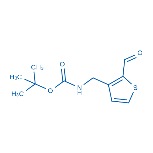 tert-Butyl ((2-formylthiophen-3-yl)methyl)carbamate 50mg