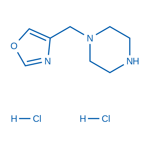 4-(Piperazin-1-ylmethyl)oxazole dihydrochloride 50mg