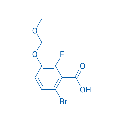 6-Bromo-2-fluoro-3-(methoxymethoxy)benzoic acid 250mg