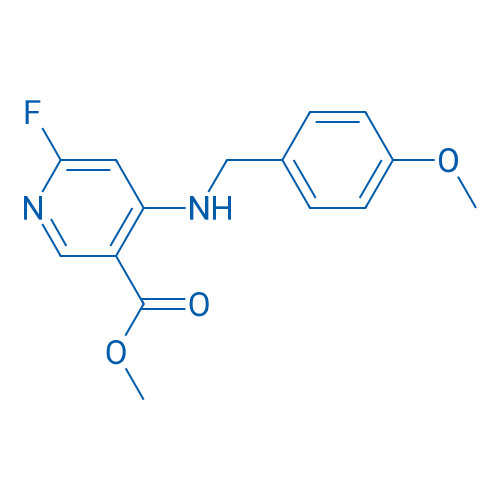 Methyl 6-fluoro-4-((4-methoxybenzyl)amino)nicotinate 100mg