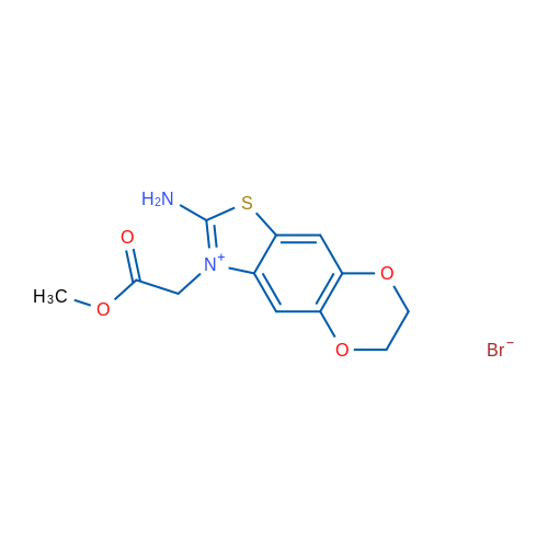 2-amino-3-(2-methoxy-2-oxoethyl)-6,7-dihydro-[1,4]dioxino[2',3':4,5]benzo[1,2-d]thiazol-3-ium bromide 10g