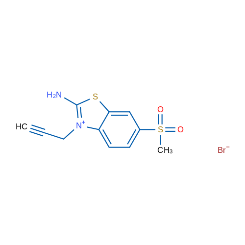 2-amino-6-(methylsulfonyl)-3-(prop-2-yn-1-yl)benzo[d]thiazol-3-ium bromide 250mg