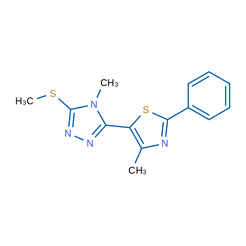 4-Methyl-3-(4-methyl-2-phenyl-1,3-thiazol-5-yl)-5-(methylsulfanyl)-4H-1,2,4-triazole 1g