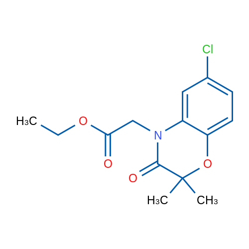 Ethyl 2-(6-chloro-2,2-dimethyl-3-oxo-2H-benzo[b][1,4]oxazin-4(3H)-yl)acetate 1g