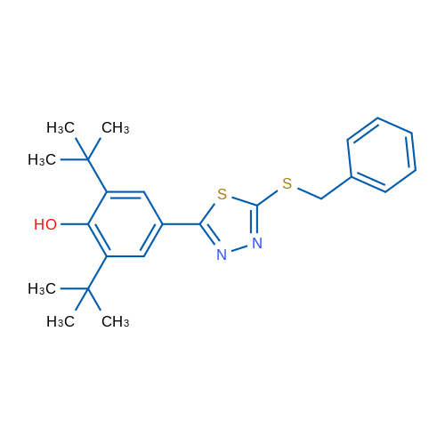 4-[5-(Benzylsulfanyl)-1,3,4-thiadiazol-2-yl]-2,6-di-tert-butylphenol 1g