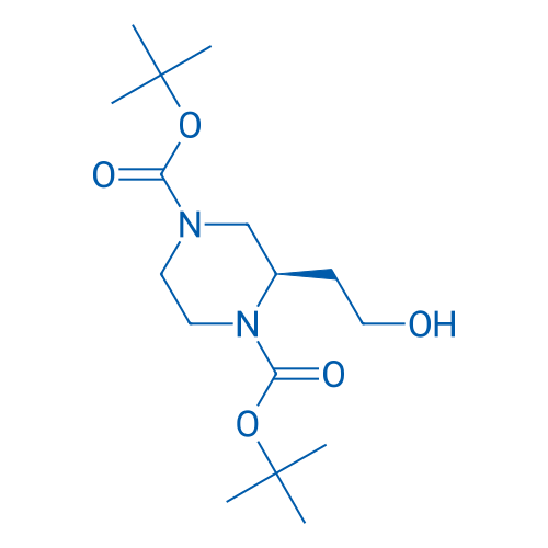 Di-tert-butyl (R)-2-(2-hydroxyethyl)piperazine-1,4-dicarboxylate 250mg