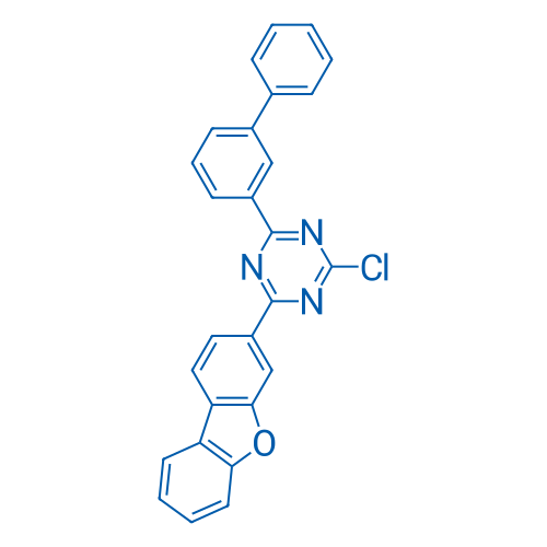 2-([1,1'-Biphenyl]-3-yl)-4-chloro-6-(dibenzo[b,d]furan-3-yl)-1,3,5-triazine 5g