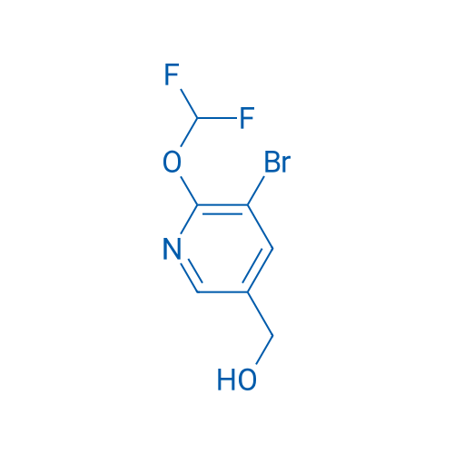 (5-Bromo-6-(difluoromethoxy)pyridin-3-yl)methanol 250mg