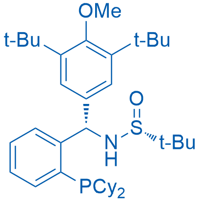 (R)-N-((S)-(3,5-Di-tert-butyl-4-methoxyphenyl)(2-(dicyclohexylphosphanyl)phenyl)methyl)-2-methylpropane-2-sulfinamide 50mg