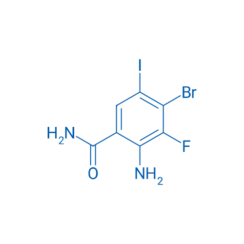 2-Amino-4-bromo-3-fluoro-5-iodobenzamide 250mg