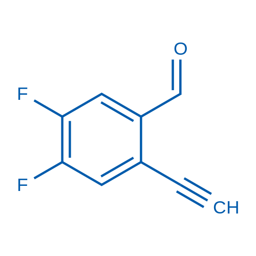 2-Ethynyl-4,5-difluorobenzaldehyde 250mg