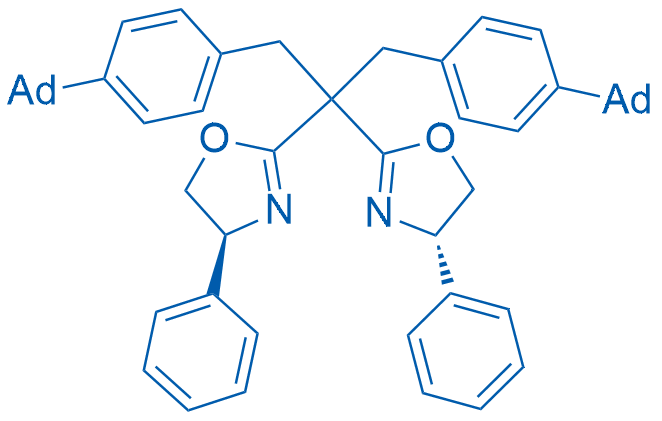(4S,4'S)-2,2'-(1,3-Bis(4-(adamantan-1-yl)phenyl)propane-2,2-diyl)bis(4-phenyl-4,5-dihydrooxazole) 250mg