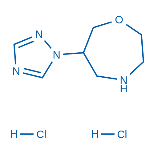 6-(1H-1,2,4-Triazol-1-yl)-1,4-oxazepane dihydrochloride 50mg