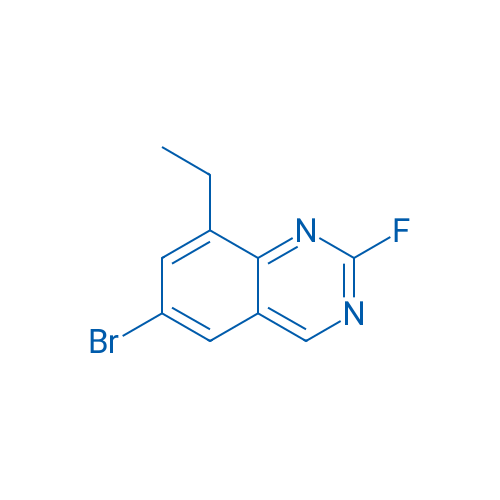 6-Bromo-8-ethyl-2-fluoroquinazoline 250mg