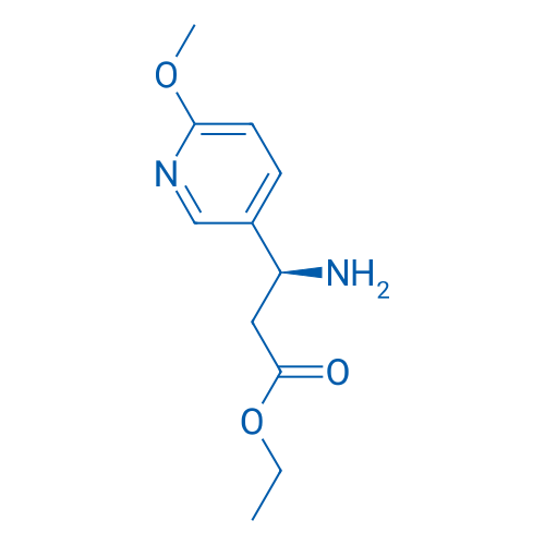 (S)-ethyl 3-amino-3-(6-methoxypyridin-3-yl)propanoate 250mg