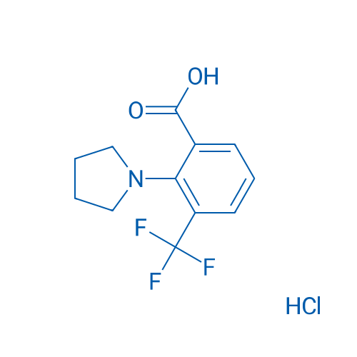 2-(Pyrrolidin-1-yl)-3-(trifluoromethyl)benzoic acid hydrochloride 250mg