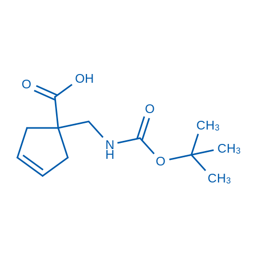 1-(((tert-Butoxycarbonyl)amino)methyl)cyclopent-3-ene-1-carboxylic acid 250mg
