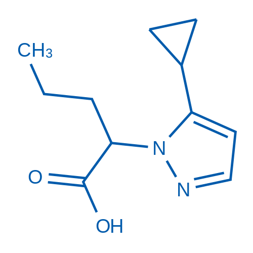2-(5-Cyclopropyl-1H-pyrazol-1-yl)pentanoic acid 50mg