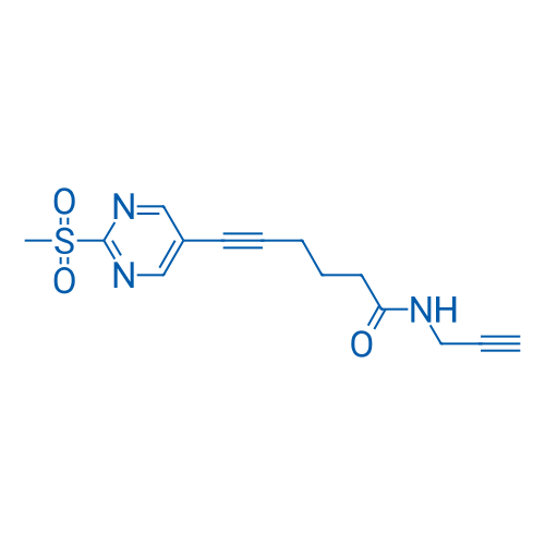 6-(2-(Methylsulfonyl)pyrimidin-5-yl)-N-(prop-2-yn-1-yl)hex-5-ynamide 10g