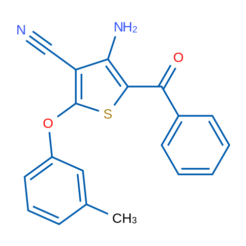 4-Amino-5-benzoyl-2-(3-methylphenoxy)thiophene-3-carbonitrile 1g