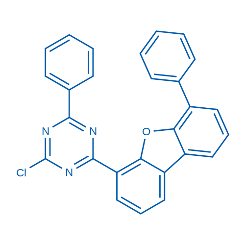 2-Chloro-4-phenyl-6-(6-phenyldibenzo[b,d]furan-4-yl)-1,3,5-triazine 1g