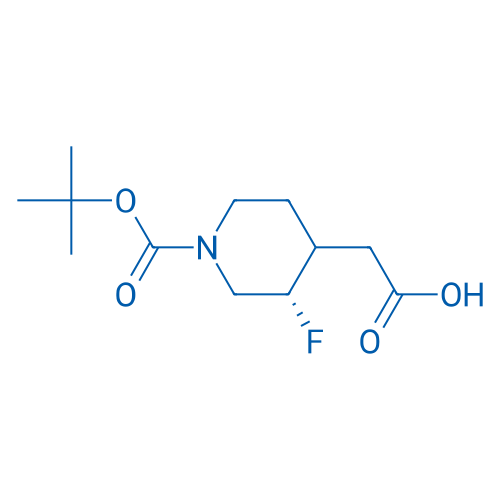 2-((3S)-1-(tert-Butoxycarbonyl)-3-fluoropiperidin-4-yl)acetic acid 100mg