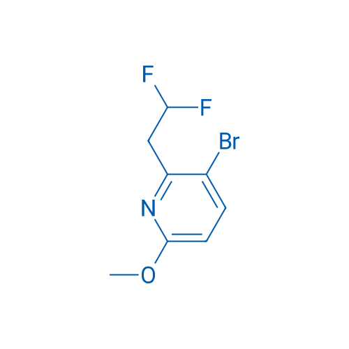 3-Bromo-2-(2,2-difluoroethyl)-6-methoxypyridine 250mg