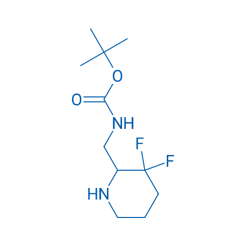 tert-Butyl ((3,3-difluoropiperidin-2-yl)methyl)carbamate 250mg