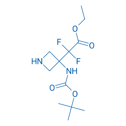 Ethyl 2-[3-(tert-butoxycarbonylamino)azetidin-3-yl]-2,2-difluoro-acetate 100mg