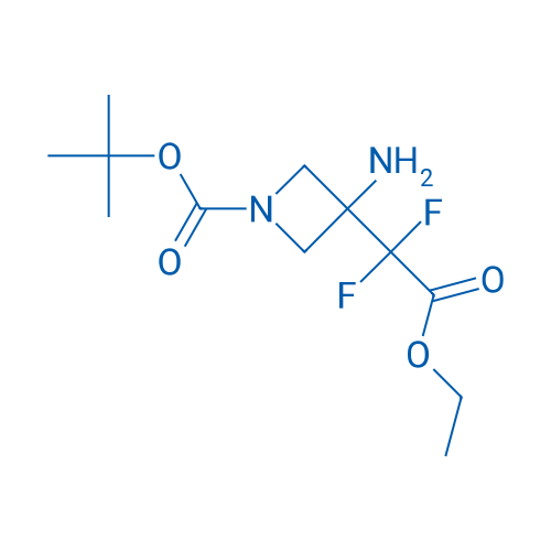 tert-Butyl 3-amino-3-(2-ethoxy-1,1-difluoro-2-oxo-ethyl)azetidine-1-carboxylate 250mg