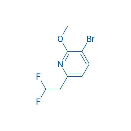 3-Bromo-6-(2,2-difluoroethyl)-2-methoxypyridine 250mg