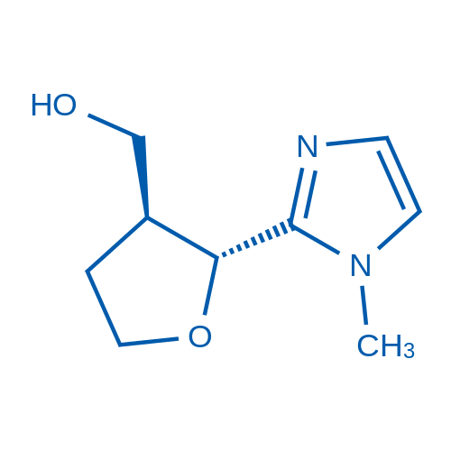 rel-((2R,3S)-2-(1-Methyl-1H-imidazol-2-yl)tetrahydrofuran-3-yl)methanol 100mg