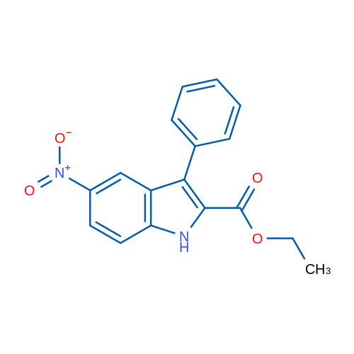 Ethyl 5-nitro-3-phenyl-1H-indole-2-carboxylate 1g