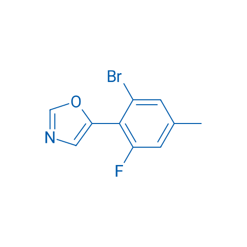 5-(2-Bromo-6-fluoro-4-methylphenyl)oxazole 250mg