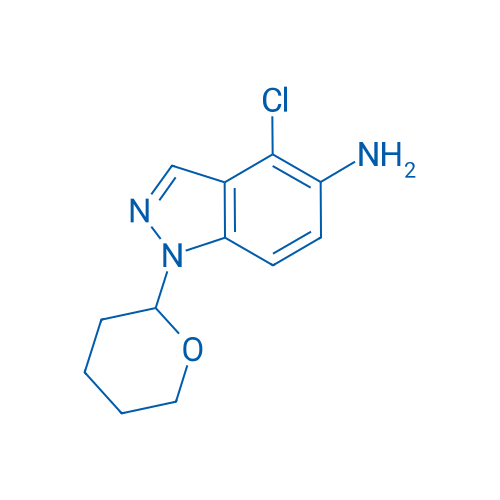 4-Chloro-1-(tetrahydro-2H-pyran-2-yl)-1H-indazol-5-amine 250mg