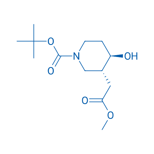 tert-Butyl (3R,4R)-4-hydroxy-3-(2-methoxy-2-oxoethyl)piperidine-1-carboxylate 1g