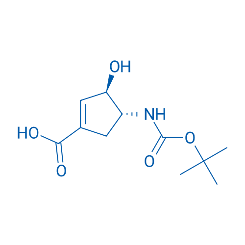 (3R,4R)-4-((tert-Butoxycarbonyl)amino)-3-hydroxycyclopent-1-ene-1-carboxylic acid 250mg