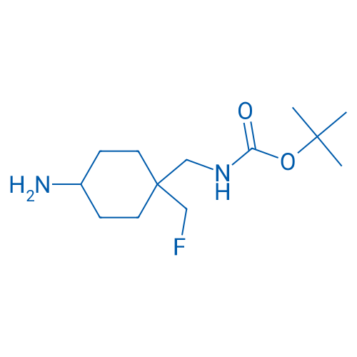 tert-Butyl ((4-amino-1-(fluoromethyl)cyclohexyl)methyl)carbamate 250mg
