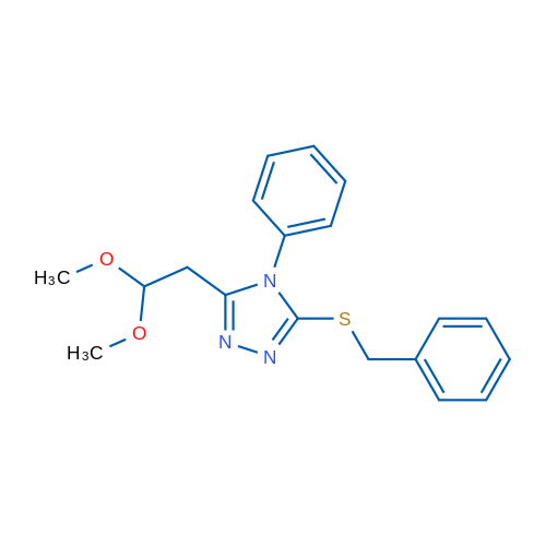 3-(Benzylsulfanyl)-5-(2,2-dimethoxyethyl)-4-phenyl-4H-1,2,4-triazole 1g