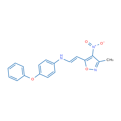 N-[(E)-2-(3-Methyl-4-nitro-1,2-oxazol-5-yl)ethenyl]-4-phenoxyaniline 1g
