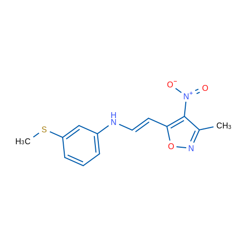 N-[(E)-2-(3-Methyl-4-nitro-1,2-oxazol-5-yl)ethenyl]-3-(methylsulfanyl)aniline 1g