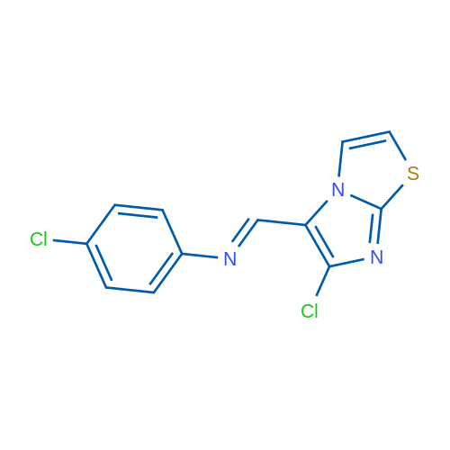 (1E)-1-{6-chloroimidazo[2,1-b][1,3]thiazol-5-yl}-N-(4-chlorophenyl)methanimine 1g