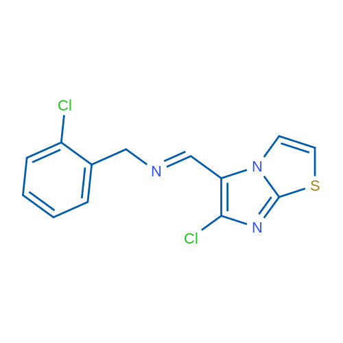 (E)-({6-chloroimidazo[2,1-b][1,3]thiazol-5-yl}methylidene)[(2-chlorophenyl)methyl]amine 1g