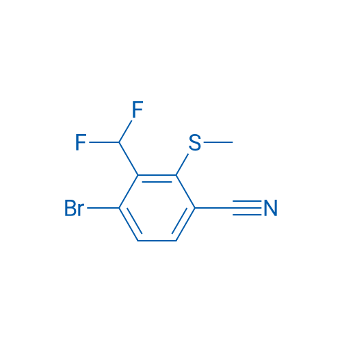 4-Bromo-3-(difluoromethyl)-2-(methylthio)benzonitrile 1g