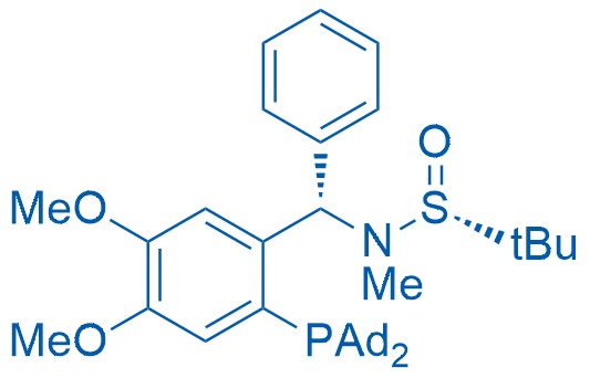 (R)-N-((S)-(2-(Di(adamantan-1-yl)phosphanyl)-4,5-dimethoxyphenyl)(phenyl)methyl)-N,2-dimethylpropane-2-sulfinamide 100mg